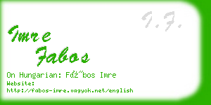 imre fabos business card